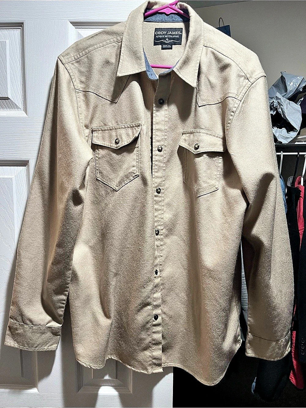 Cody James Western Button Down Shirt Brown XL